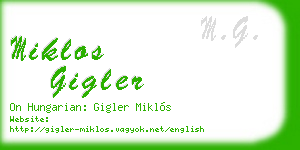 miklos gigler business card